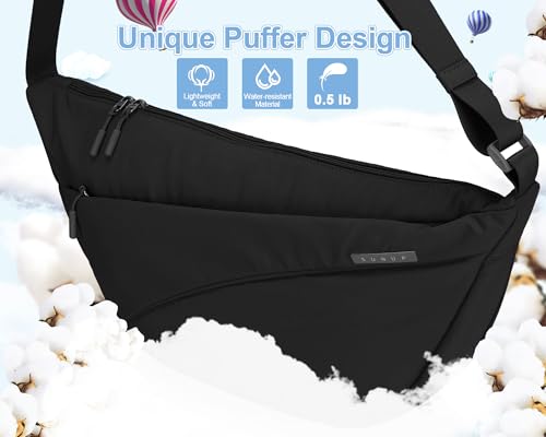 SUNUP Crossbody Bag for Women Men, Large Crescent Bag, Lightweight Sling Cross body Bags for Daily Use4
