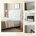 WOMACO Velvet Bed Headboard Slipcover Protector Stretch Solid Color Dustproof Cover for Bedroom Decor (Off-White, 71