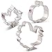 Ann Clark Cookie Cutters 3-Piece Thanksgiving and Fall Holiday Cookie Cutter Set with Recipe Booklet, Maple Leaf, Turkey, Pumpkin