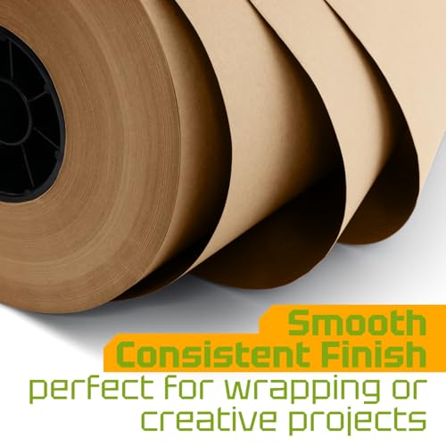 Paclord USA Made 18" x 8640" (720 ft) Brown Kraft Paper Roll, Large Size, Extra Thick 40 Lbs – American Quality Colored Kraft Paper for School, Gift Wrapping, Bulletin Board – Fits Most Dispensers by Paclord - Image 5