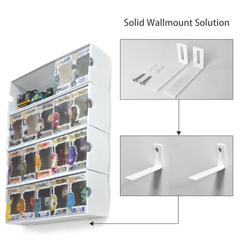 AUFGELD Display Case for 4‘’ Funko Pops, Organizer Shelf for Pops in Protective Sleeves, Stackable Pop Storage, Wallmountable Action Figure Display Box (5 Pops X 4Pack) by AUFGELD - Used condition - Image 2