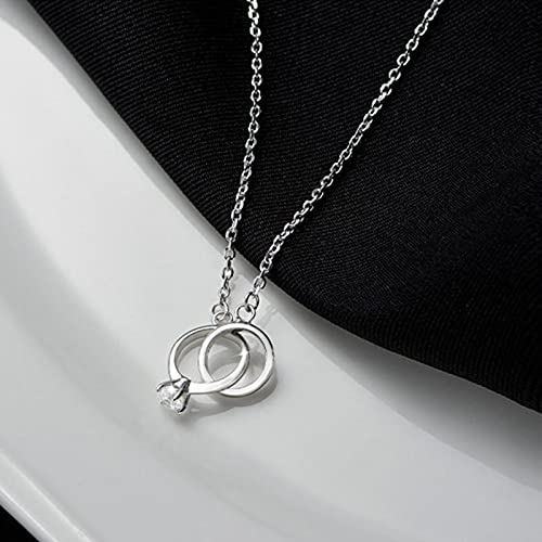 Collier Argent 925 Croix et Cercle à porter au quotidien ou pour de grandes fiançailles