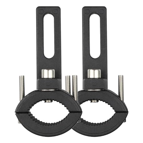 YFFSFDC バイク ヘッドライトステー 作業灯 ブラケット 2個セット 穴あけ不要 取付簡単 フォグランプステー ブラケット 固定器具 ハンドルバー チューブ 取付金具 LED 作業灯 フォグランプ 前照灯（Φ約22mm～38mmに適用)のサムネイル