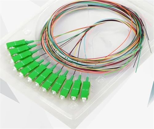 10 bolsas 12 colores SC UPC monomodo SM G657A1 0,9 mm 1,5 m fibra pigtail LSZH personalizable G652D/G657A2/G657B3 (10Bag G657A1 A)