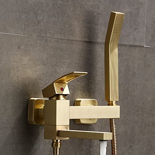 Mitigeur de remplissage de baignoire mural or pour douche moderne