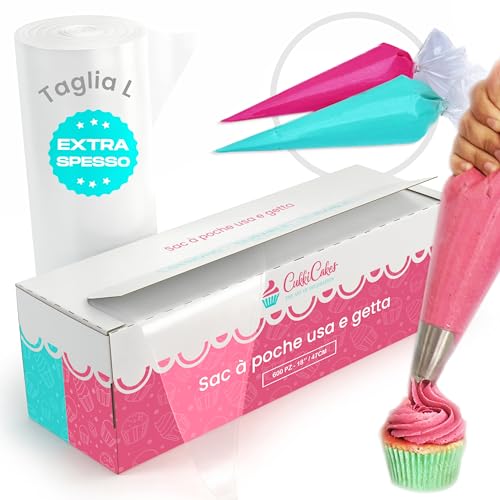CukkiCakes 600 sac à Poche Professionali USA e Getta (Dimensioni: