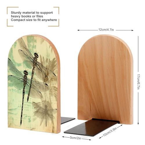 Sujetalibros de madera resistente antideslizante para evitar caída de libros 3
