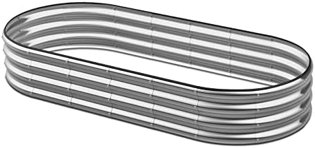 EZIOSS Raised Garden Bed - Aluzinc Planter Box for Outdoor Gardening and Planting, Ideal for Plants and Vegetables