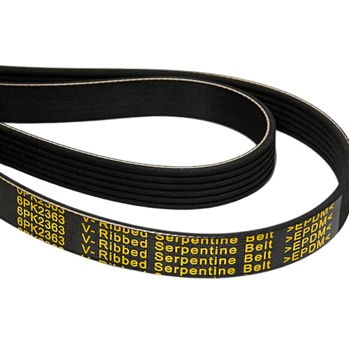 Image of 6K930 Serpentine Drive Belt 6-Rib 93.03 inch for 14-17 Buick Enclave,16 A8 Escalade Chevy Silverado Express Savana Sierra 1500 2500 3500,Avalanche 1500 Yukon XL C63 EPDM Belt 6PK2363 K060930
