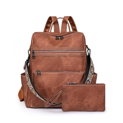 Cttovis Leather Backpack Purse For Women, Fashion Designer Shoulder Bag Ladies Travel Convertible Handbags cover