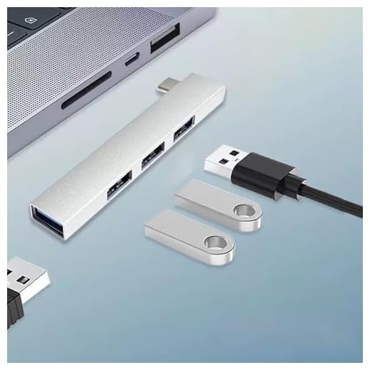 USB C Hub, USB C Ethernet Multiport Adapter, 4-in-1 USB C Multi-Port Adapter for Laptop for Computer, Desktop