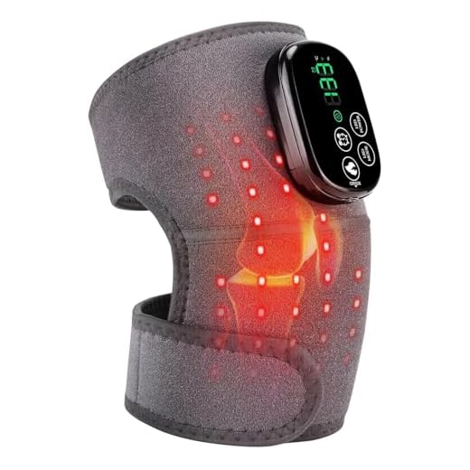 COMFIER Knee massager Pain Relief Red Light Therapy for Knee, Shoulder Infrared Light Therapy Devices, Red Light 660nm and 850nm Infrared Knee Therapy (Grey) | Knee, Elbow,Shoulder Device
