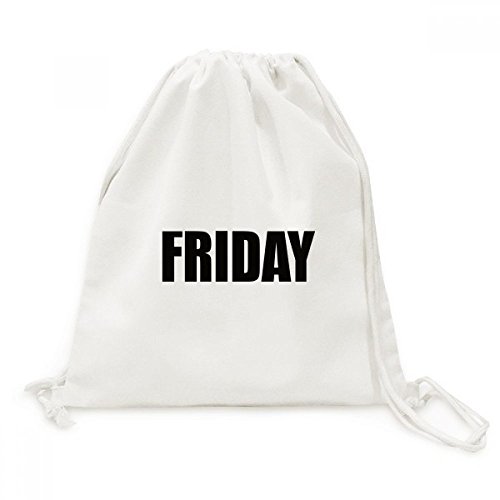 Voyage Sacs à provisions Mots Noir : grand sac à dos cordon en toile durable