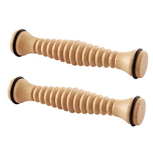 Body BackWooden Foot Roller, Foot Massager for Plantar Fasciitis, Stress Relief, Relaxation, Wood Therapy Massage Tool, 2 Pack