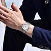 Men's Watches Automatic NH34 Stainless Steel Mechanical 100M Waterproof Wrist Watch for Men, Sapphire Dial Glass with AR Coating, Auto Date
