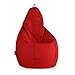 Happers Pouf Poire XXL en Cuir synthétique 90x90x135 cm Rouge/extérieur