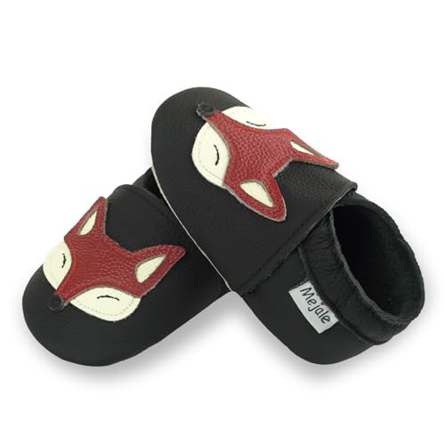 Image of Mejale Baby Shoes 100% Leather Toddler Infant Slippers Cartoon Moccasins First Walker Shoes