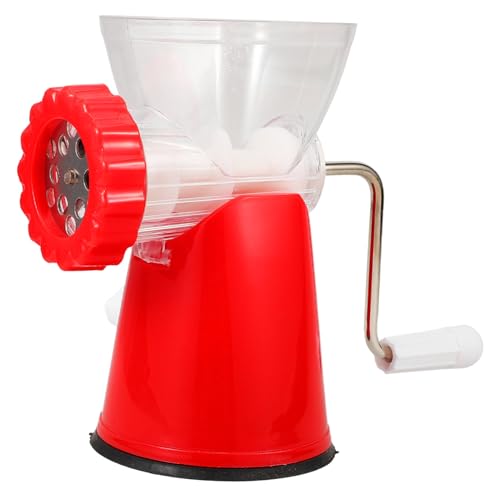 BAZEITFLOW Manual Mincer Picadora Manual de Carne Multifuncional con Embudo para Embutir Salchichas y Hamburguesas y Plástico Desmontable para Uso Doméstico y Comercial