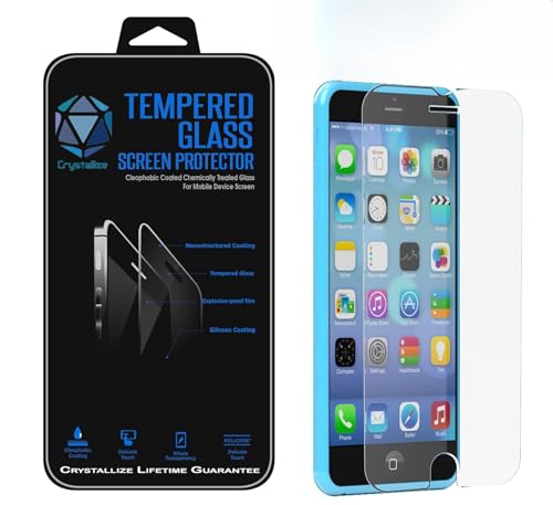 Iphone 6 Tempered Glass Screen Protector - Crystallize Protection for Your Apple Iphone 6 - Scratch Resistant with 9H Hardness - Round Edge and Thin Design at 0.26mm - Bubble Free - Only Fits 4.7” - Protect your Investment and Maximize Resale - Lifetime Guarantee
