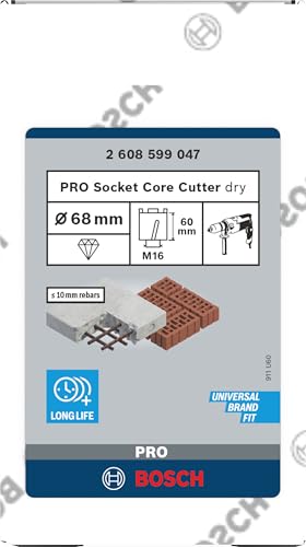Couronne de perçage sec 68mm Bosch M16 anti-échauffement