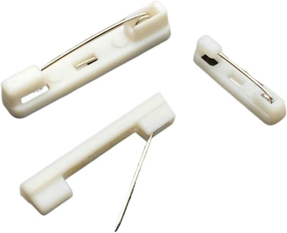 40pcs Brooch Base Back Bar Pins Supplies for DIY Jewelry Accessory Finding-36x6x7mm-White(30x5x6mm)