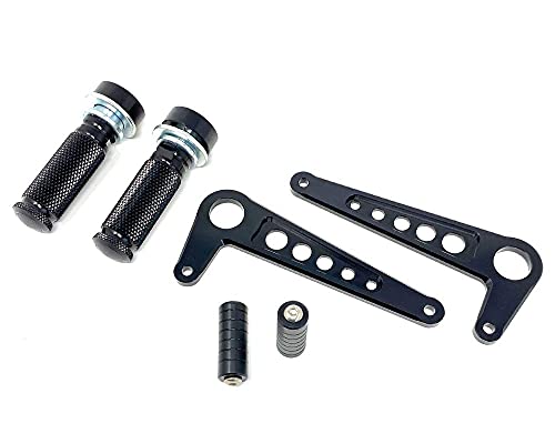 Coppia di pedane per moto, in lega di alluminio