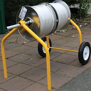Rack-A-Tiers -The Big EZ Wire Dispensing Cart | Easy Assembly with 1 EMT or Conduit Bender, 300 lbs Rated, Up to 32 Dia. Wire/Rope Spools, Designed for MC, NM, and THHN, Cable Reel Caddy (55632)