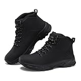 Runstrek Non Slip Work Boots for Men Water Resistant Food Service Chef Kitchen Restaurant Working Shoes Men Comfortable Casual Slip-Resistant Shoes Ankle Boot Outdoor Walking Booties Sneakers Black