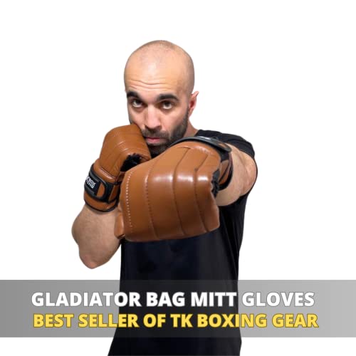 Tk Boxing Gladiators - Bag Mitt Gloves (Brown, M) #TOP4