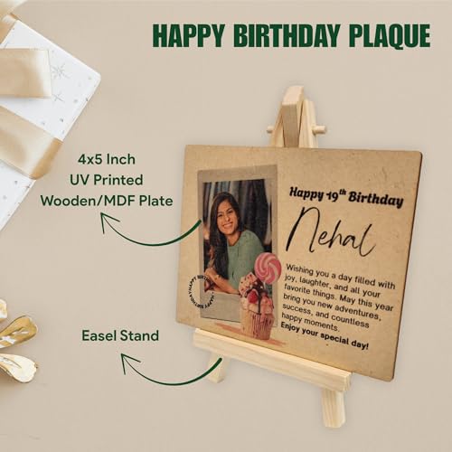 Custom Wooden Happy Birthday Plaque with Easel by tinydabba - 5