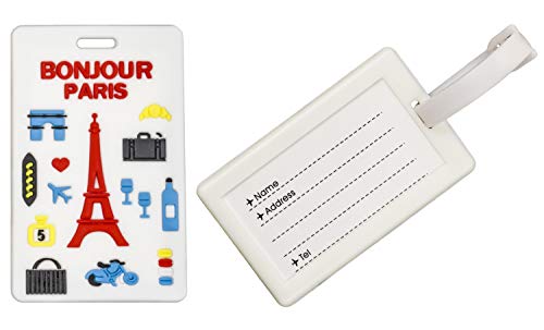 dEXEb Las Etiquetas Divertidas del Equipaje de Las Etiquetas del Equipaje de Las Etiquetas del PVC reparten la Entrega al Azar (Paris)