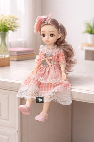 Image of DSR 30 cm Baby Doll with Movable Joints | Cute Princess Doll for Kids | Pack of 1 (OLDPINK)