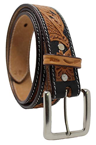 Pro Rider 47-48 Tackrus Handmade Basket Weave Tool Western LEATHER MENS BELT Brown 2609RS04