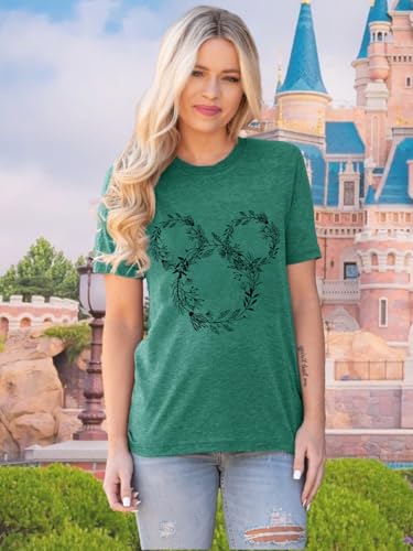 Image of Magic Kingdom Castle Shirt Holiday Short Sleeve Boho Clothes for Women