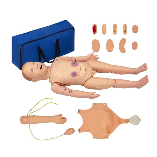 Image of Child Nursing Manikin - Medical School CPR & First Aid Training Dummy for Professional Patient Care, Nursing Skills Practice, Pediatric Emergency Simulations