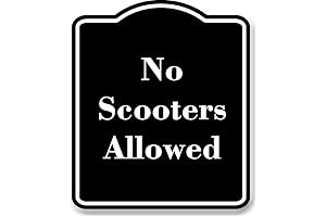 15" x 18" No Scooters Allowed BLACK Aluminum Caution Sign