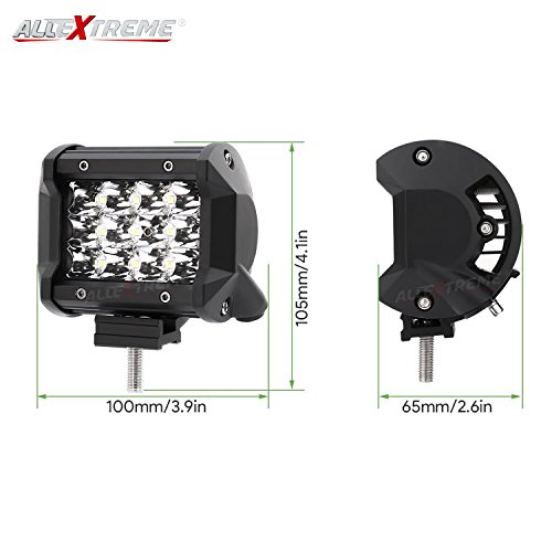 Image of AllExtreme AESBLCB 12 LED Fog Spot Beam Light Cube Bar with Mounting Bracket for Car Motorcycle Off Road Vehicle (36W, Pack of 2)