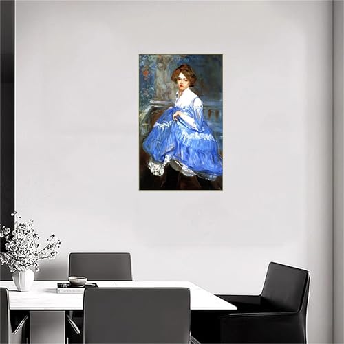 Tableau William Glackens Dancer 50x30cm avec cadre argenté de haute qualité - 2