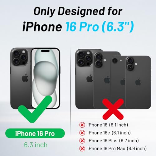 Etui Portefeuille iPhone 16 Pro Cuir Anti-Rayures et Support Vidéo Réglable