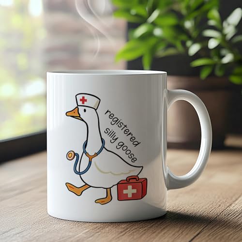 Taza de cerámica Registered Nurse Goose 11 oz miniatura 2