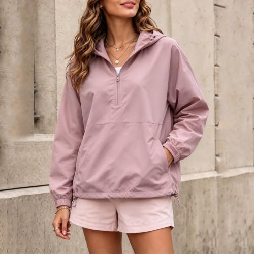 Elneeya Women Windbreaker Jacket Waterproof Quick Dry Hooded Rain Jackets - image 2