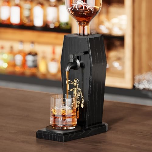 Leakproof Ash Wood Whiskey Liquor Dispenser,Novelty Alcohol Dispenser for Bourbon,Vodka, W - image 4