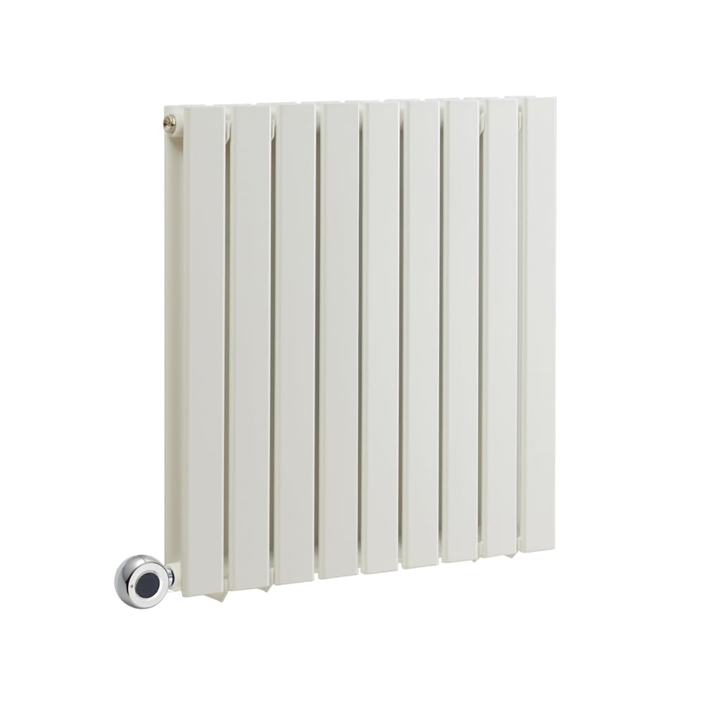 Milano Alpha 800W White Horizontal Double Flat Panel WiFi Electric Radiator - 635mm x 630mm