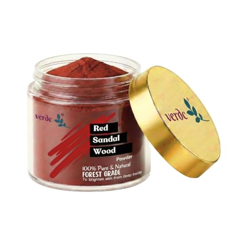 Image of Pure Red Sandalwood Face Pack Powder, Forest A Grade, Premium, 100% Natural | Lal Chandan | Raktha Chandanam | For Skin Brightening, Acne, Blemishes, Dark Spots - 40 gm