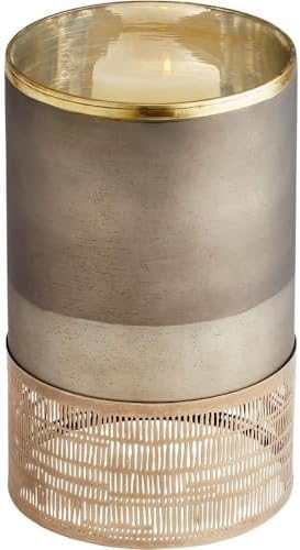 Cyan Lighting 10700 Lucid silk - Candleholder-14.75 Inches Tall and 9 Inches Wide