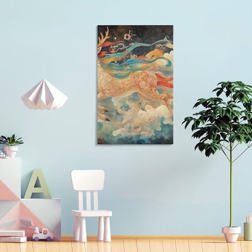 Dieu cerf murale décoration pour chambre et espace bien-être - 4
