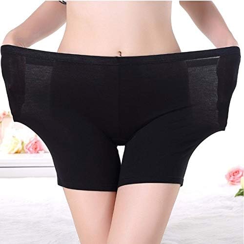 Helufsww 柔らかく快適なコットン素材のボクサーパンツ女性用パンティーショーツプラスビッグサイズハイウエストレディース下着xxlブラック フラットアングル 安値
