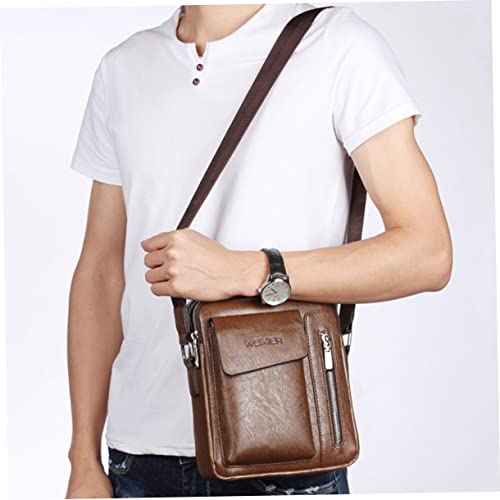 VALICLUD Bolsas De Couro Crossbody Para Homens Bolsa De Couro Bolsa Mensageiro De Couro Para Homens
