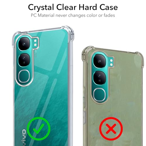 Image of Jkobi Shockproof Crystal-Clear Back Cover for Vivo Y300 (Anti Yellow Case | Drop & Camera Protection | Hard Polycarbonate)