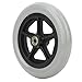 MAVIS LAVEN Wheelchair Rubber Wheels, Sturdy 7in Single Wheel, Easy to Install, Suitable for Disabled and Elderly Users